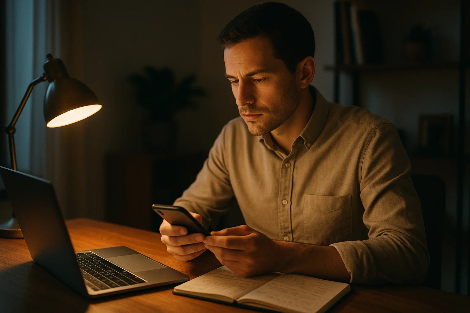 Usuario consultando saldo pendiente y fecha de pago en la app Crédito Favorito.