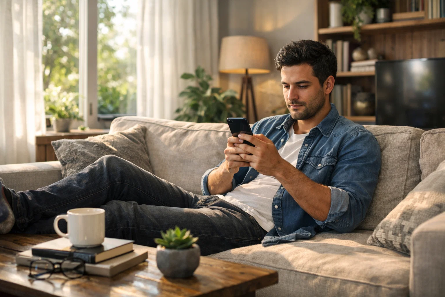 Pagando crédito favorito en la sala