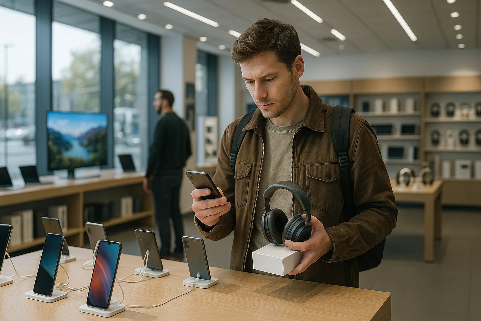 Cliente utilizando la app para solicitar un préstamo