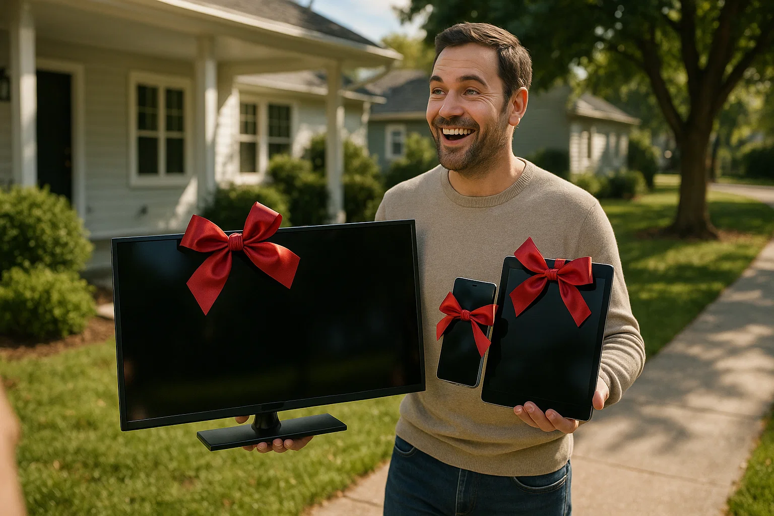 regalando televisor celular